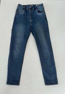 Cotton On High Rise Skinny Blue Denim Jeans Stretch Pockets Medium Wash Women